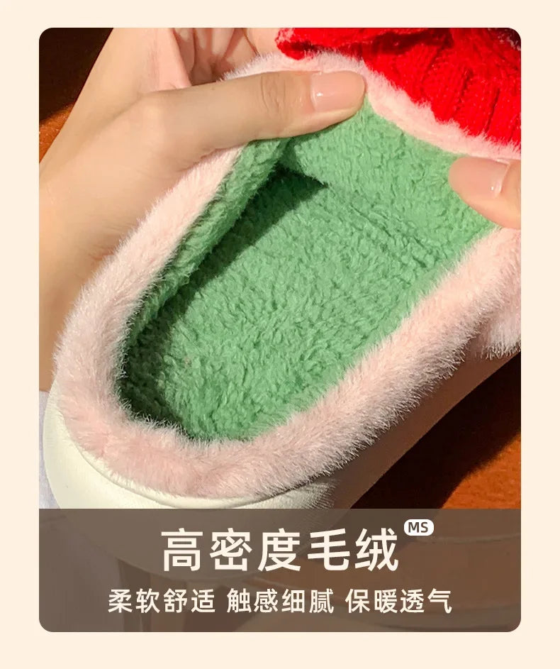 Funny Fluffy Platform Slippers | Cozy Cartoon Indoor/Outdoor Shoes