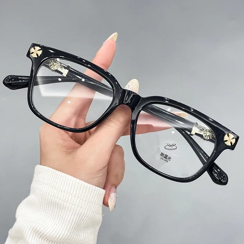 Ultra-light High-Quality Blue Light Blocking Trendy and Versatile Square Frame Computer Unisex Anti-Radiation Daily Eyewear F114