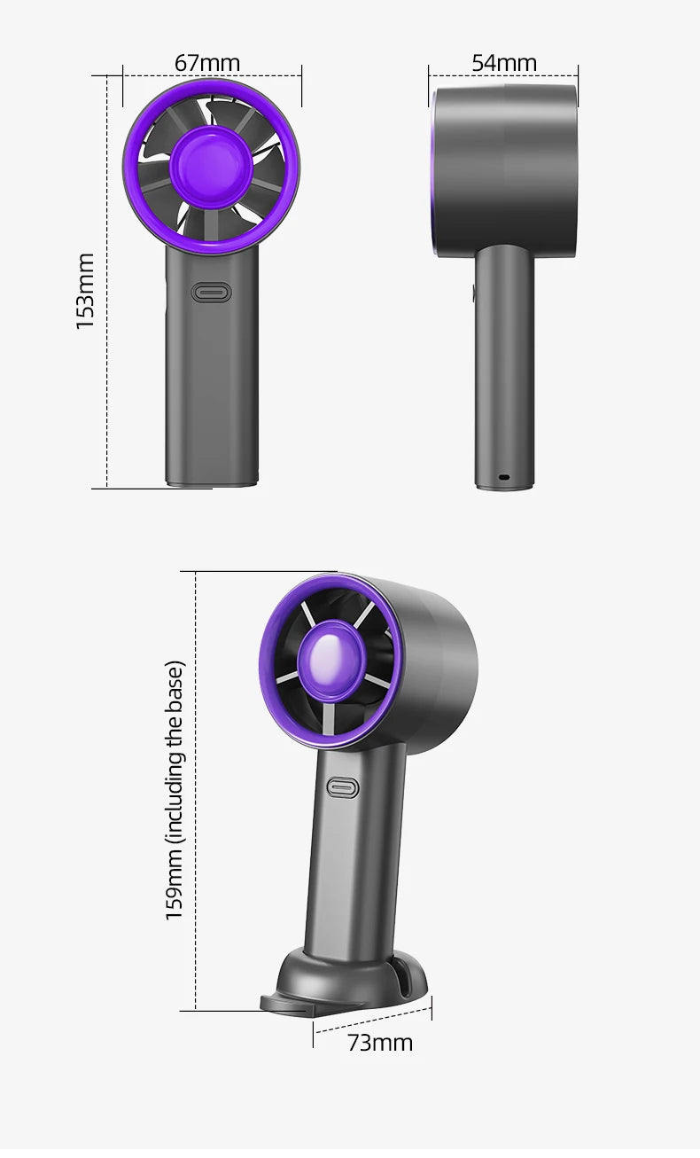 Portable Mini Handheld Fan | USB Rechargeable Mute Travel Fan