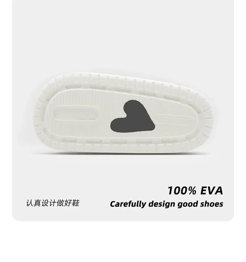 Women's Heart Platform Cloud Slippers | Soft Indoor & Outdoor Sandals