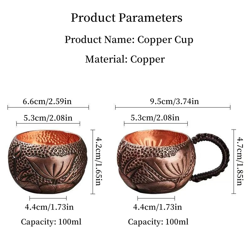 Handcrafted Pure Copper Coffee Mug | Vintage Moscow Mule Tumbler