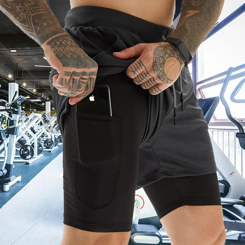 Men's Double-Decker Sport Shorts | Perfect for Summer Fitness