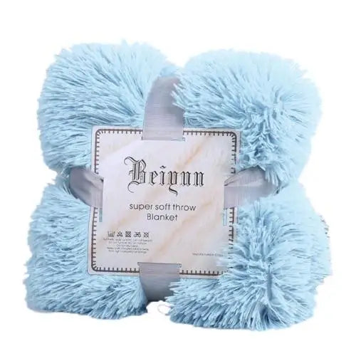 Soft Fluffy Shaggy Throw Blanket | Cozy Faux Fur Bedspread