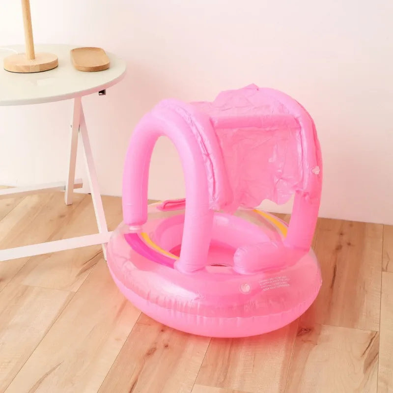 Baby Summer Swimming Ring with Sunshade | Inflatable Pool Toy