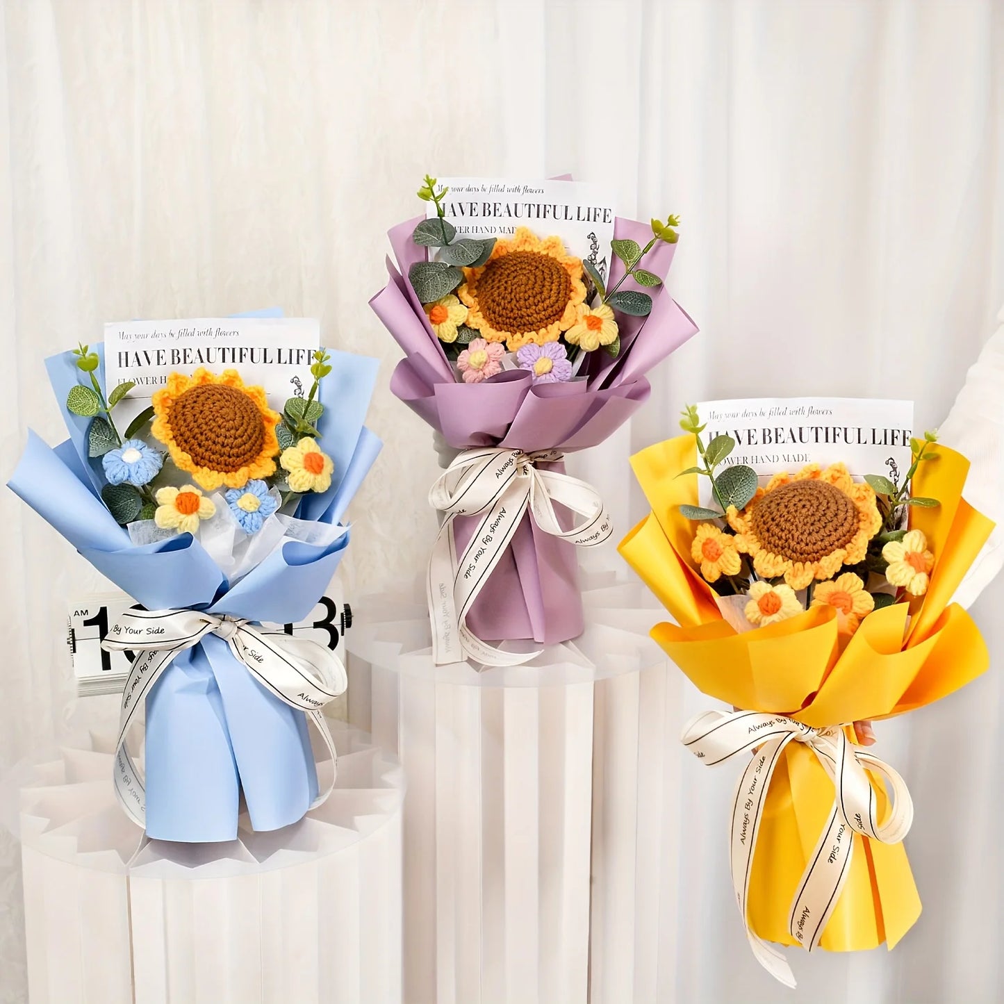 Handmade Crochet Sunflower Bouquet | Timeless Floral Gift Arrangement