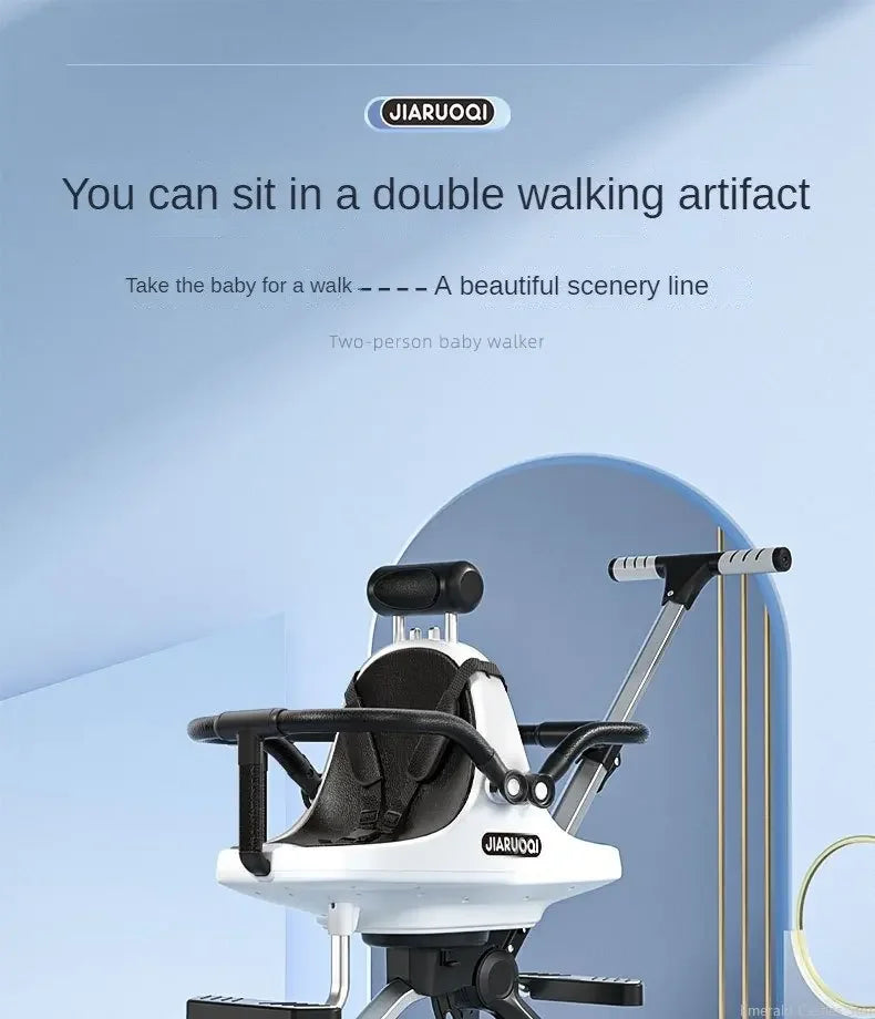 Lightweight Double Stroller with Canopy for Infants & Toddlers