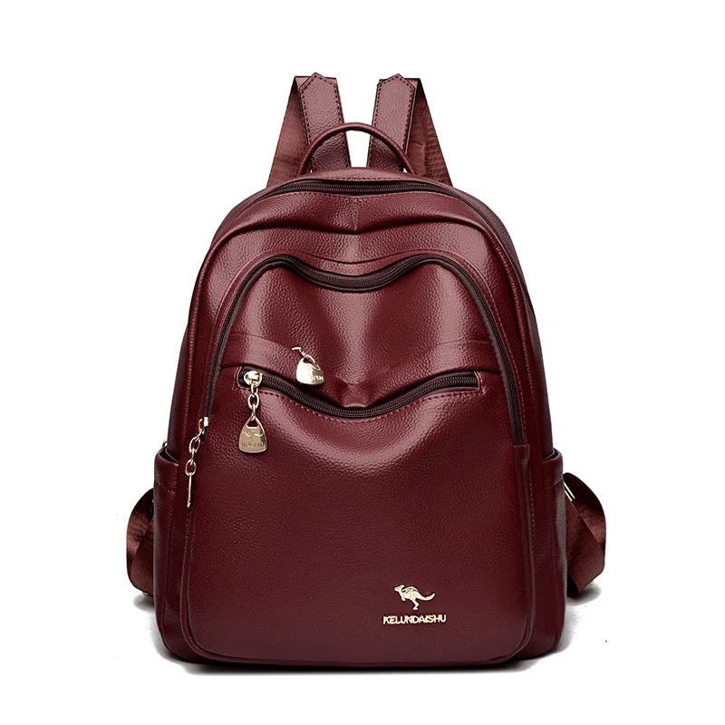 Stylish Leather Backpack for Women | Spacious Daily Use