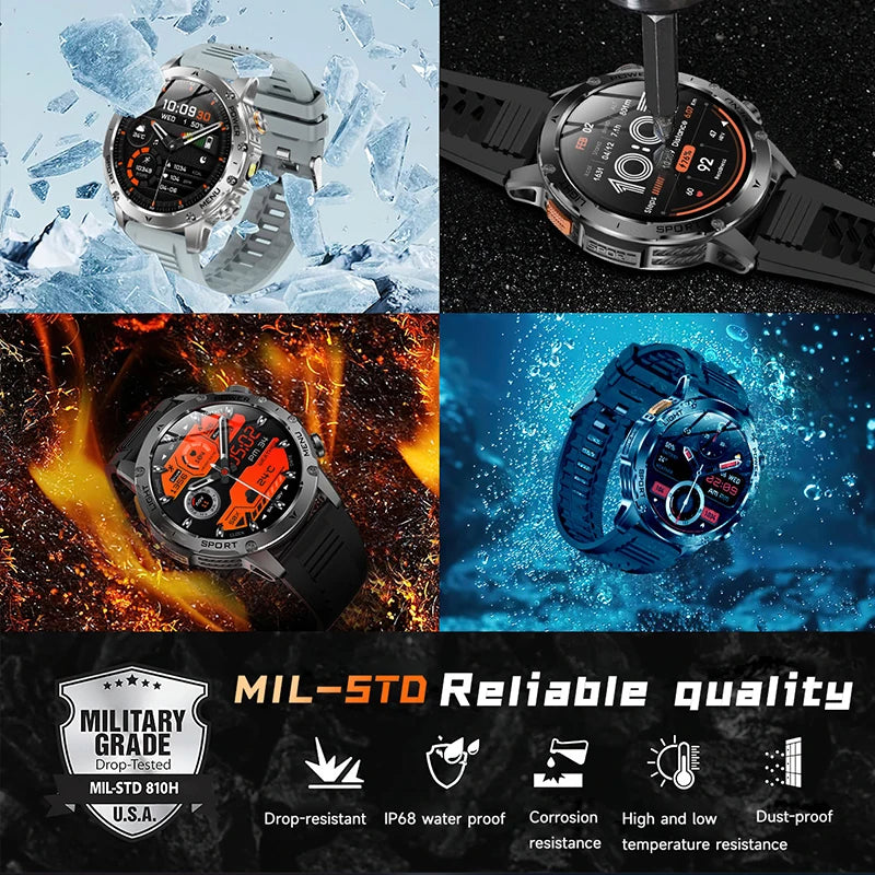 Rugged Military Smart Watch with GPS | Ultimate Fitness Tracker