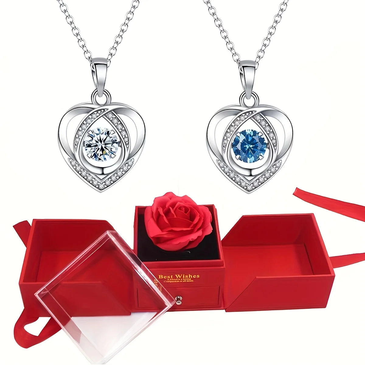 Premium Rose Soap Gift Box with MOM Pendant Necklace
