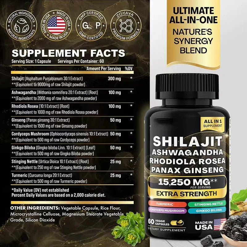 Organic Shilajit Capsules & Sea Moss | Natural Health Boost