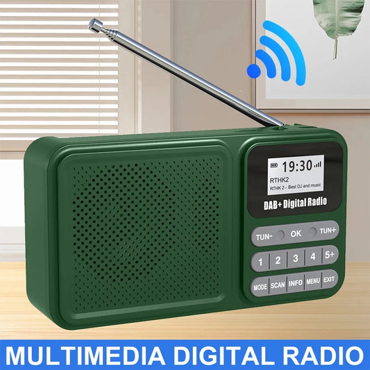 Portable Solar-Powered DAB+ Digital Radio with Bluetooth Speaker