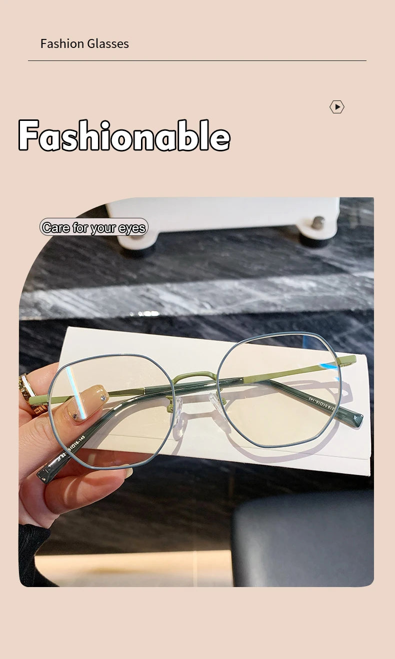 Stylish Geometric Women's Reading Glasses | Anti-Blue Light