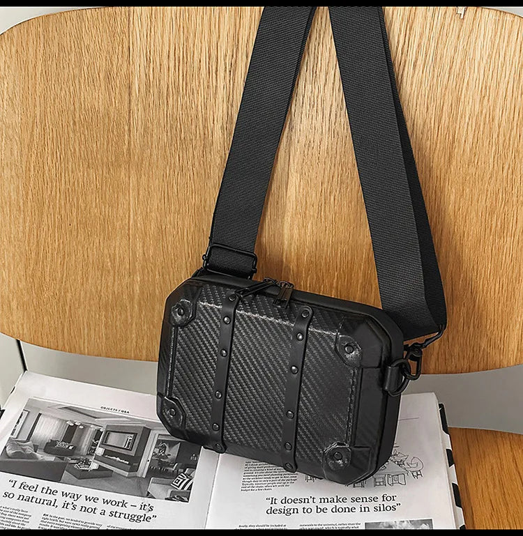 Luxury Mini Messenger Bag for Men | Stylish Pu Leather Crossbody