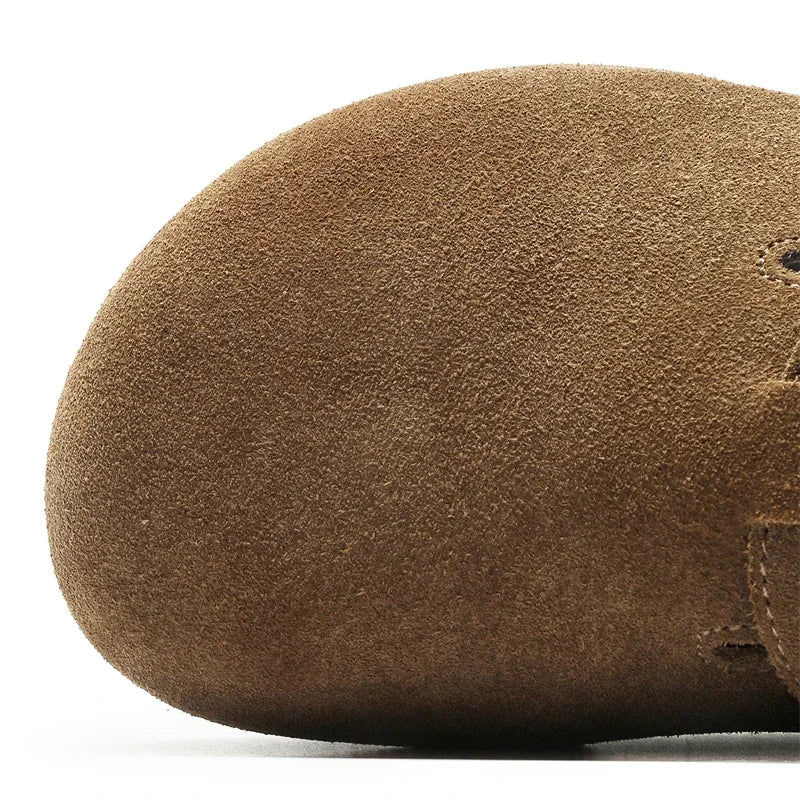 Cow Suede Cork Mules Slippers for All Seasons | Comfortable Clogs