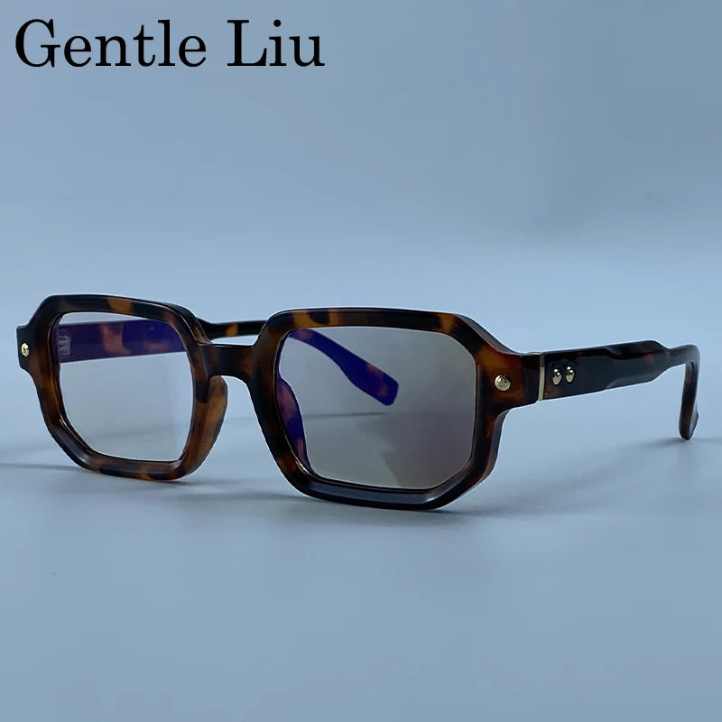Vintage Photochromic Square Sunglasses for Men | Retro Steampunk Style
