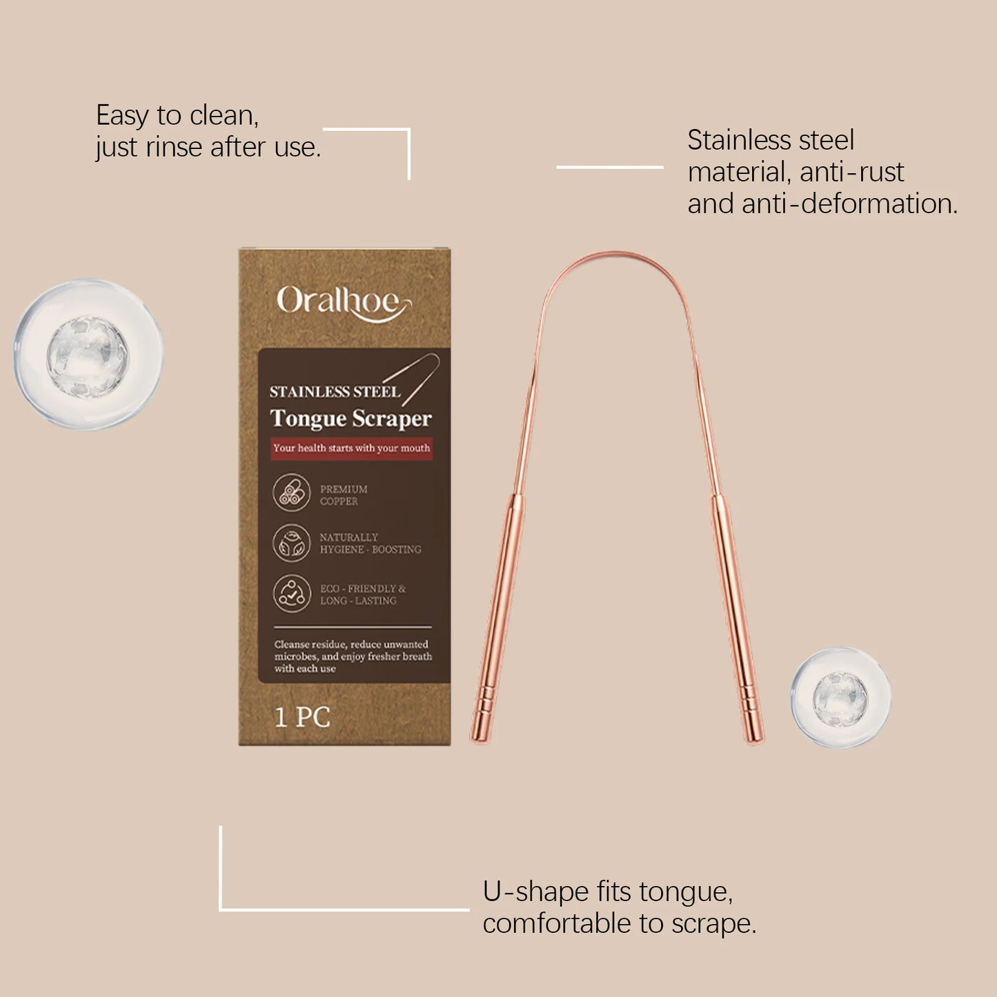 Stainless Steel Tongue Scraper | Freshen Breath & Enhance Oral Care
