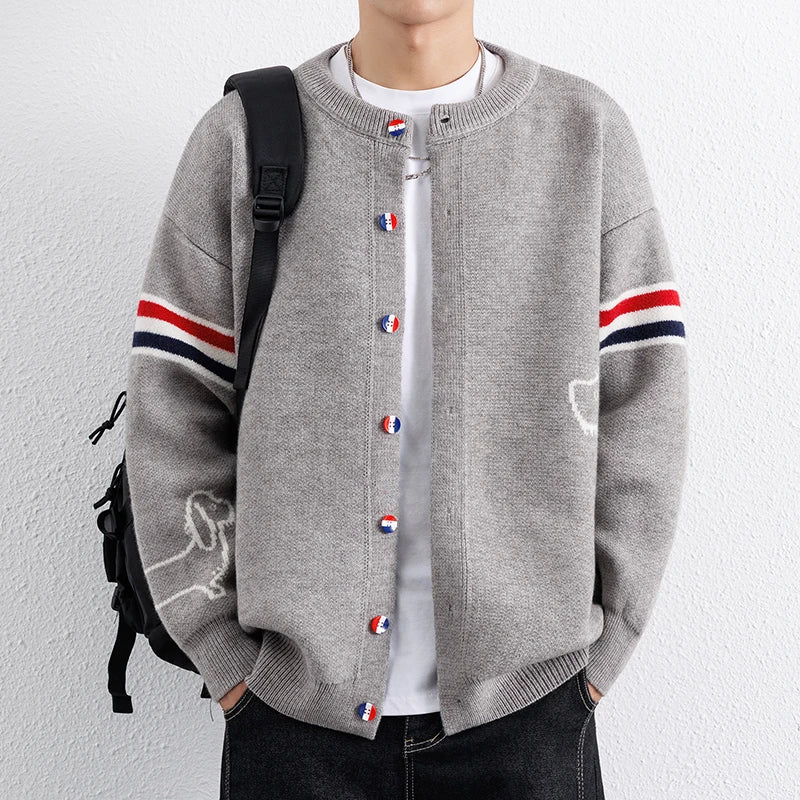 Men's Knitted Cardigan Jacket | Stylish Autumn Winter Sweater