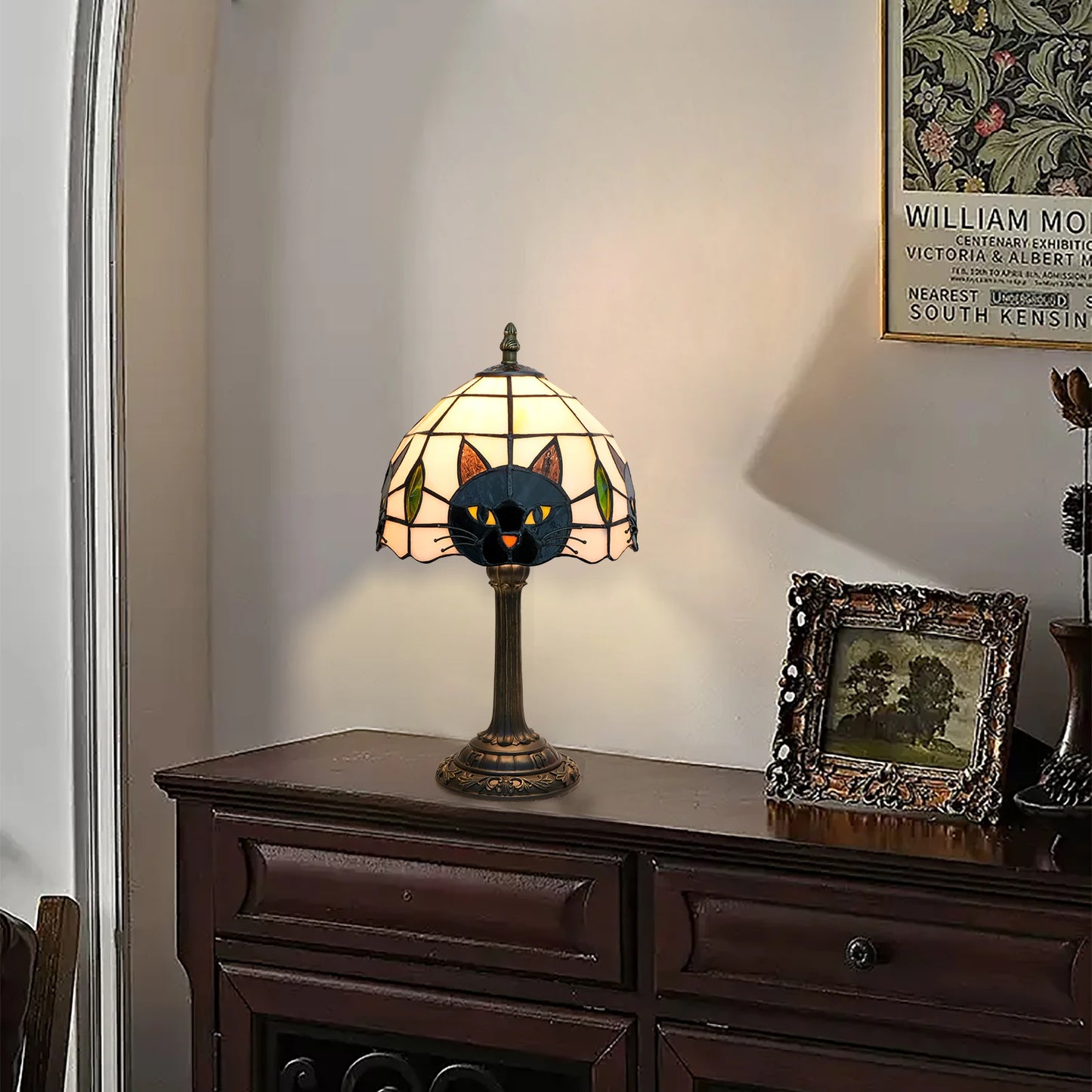 Cute Black Cat Table Lamp for Kids' Rooms | Nightstand Decor