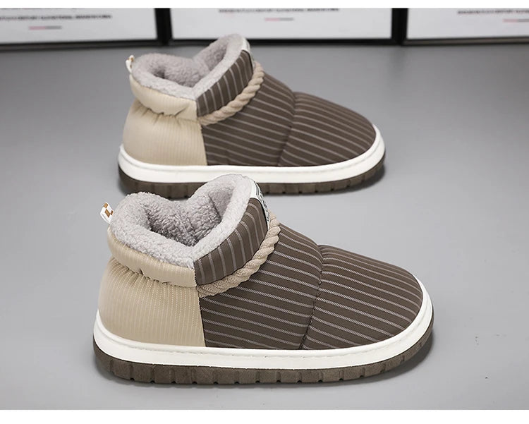 Men's Warm Plush Snow Boots | Cozy Mid-Calf Ankle Winter Shoes