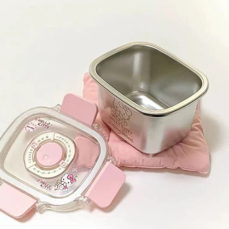 Kawaii Pink Stainless Steel Cat Bowl | Cute Portable Pet Dish
