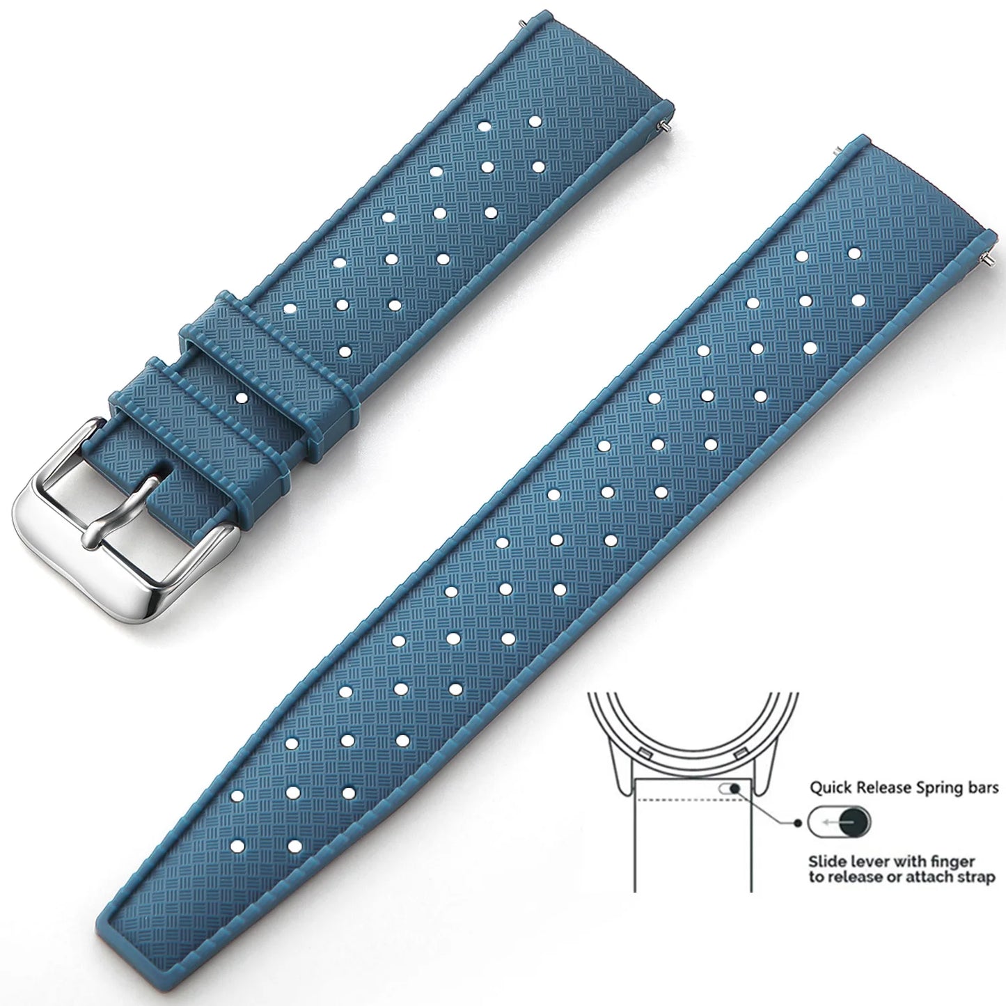 Tropical Silicone Watch Band | Quick Release Rubber Strap