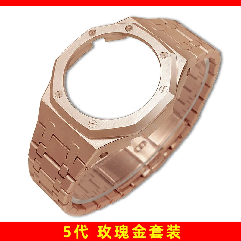 Stainless Steel Watch Case & Strap Replacement Kit | Modern Look