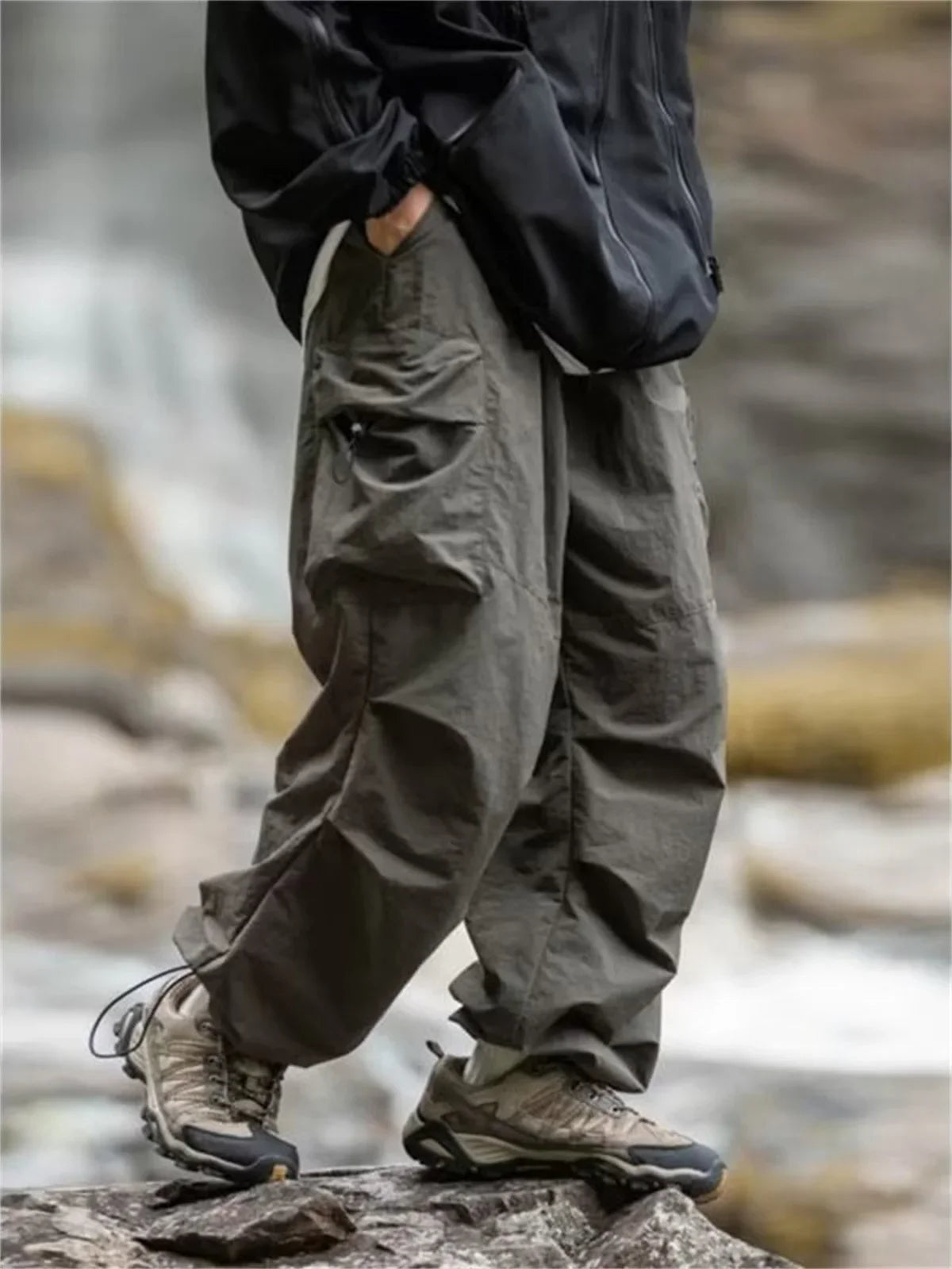 Men's Waterproof Hip Hop Cargo Pants | Stylish Casual Workwear