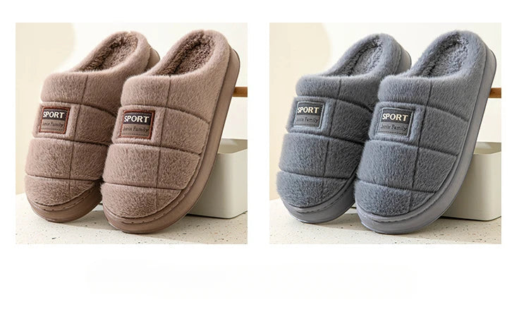 Men's Plush Fleece Slippers | Cozy Warm Indoor House Shoes
