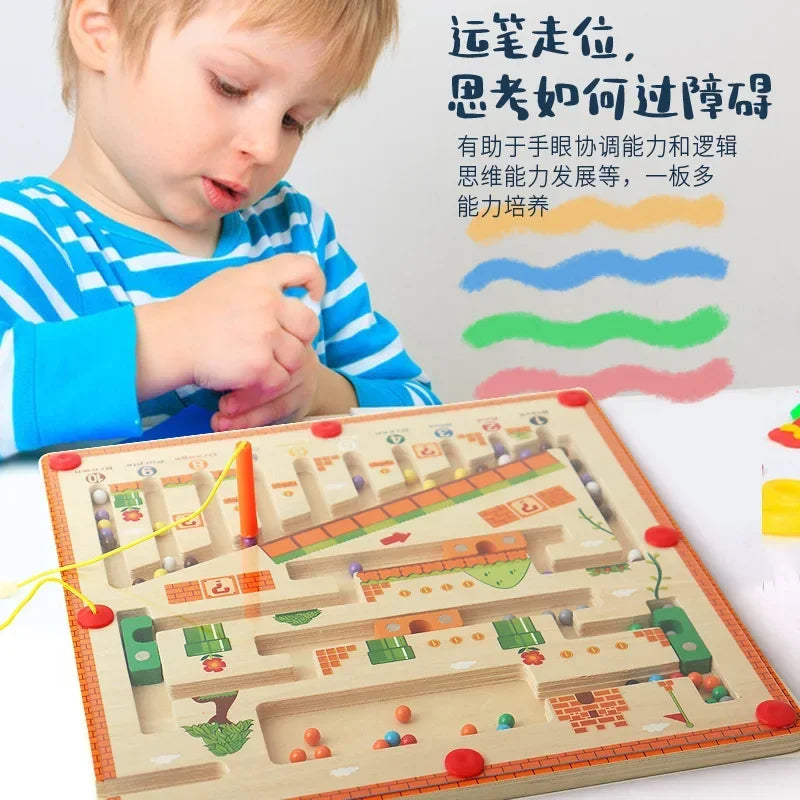 Magnetic Color and Number Maze Learning Toy for Kids | Educational Fun