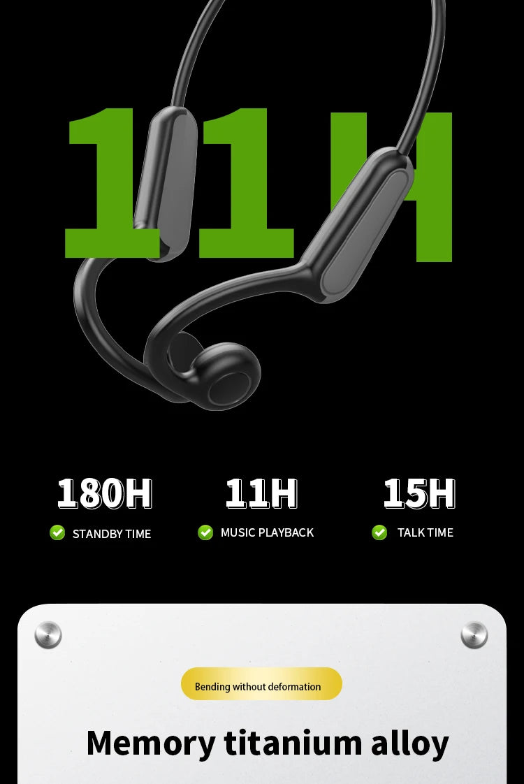 Waterproof Bone Conduction Earphones | Bluetooth Sports Headphones