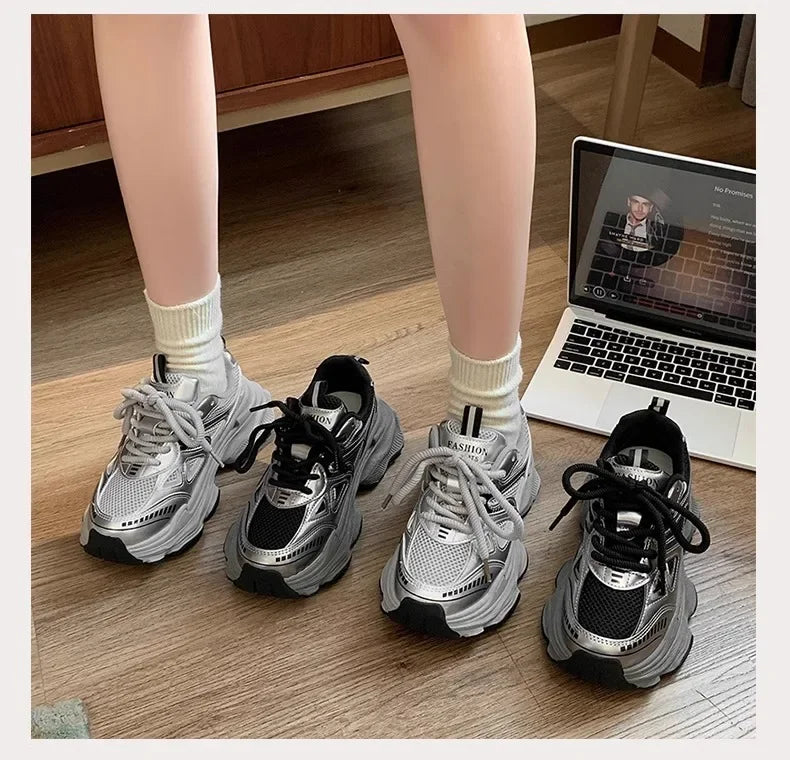 Fashionable Casual Platform Sneakers for Women | Comfortable Sports Shoes
