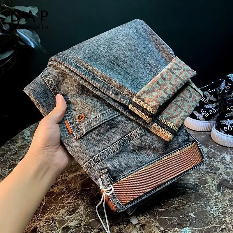 Trendy Men's Cropped Jeans | Casual Loose Fit Denim Pants