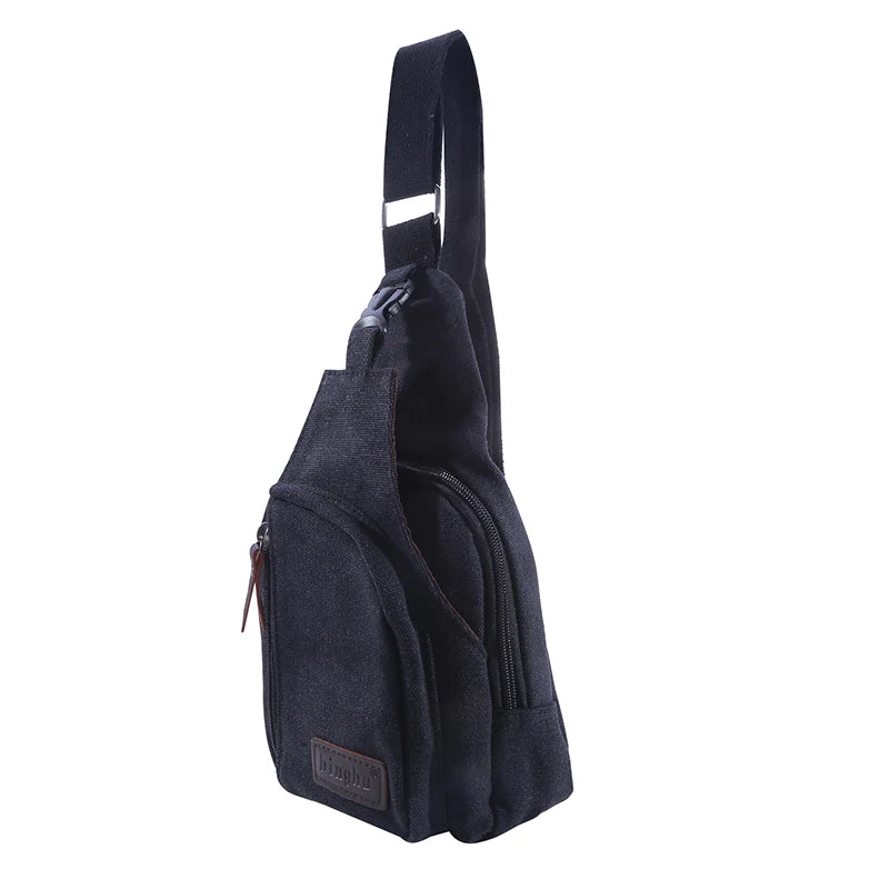 Men's Vintage Canvas Satchel Shoulder Sling Pack | Versatile Outdoor Bag
