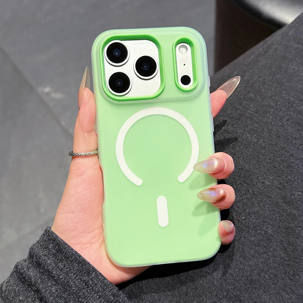 Magnetic Candy Color Wireless Charging Case for iPhone