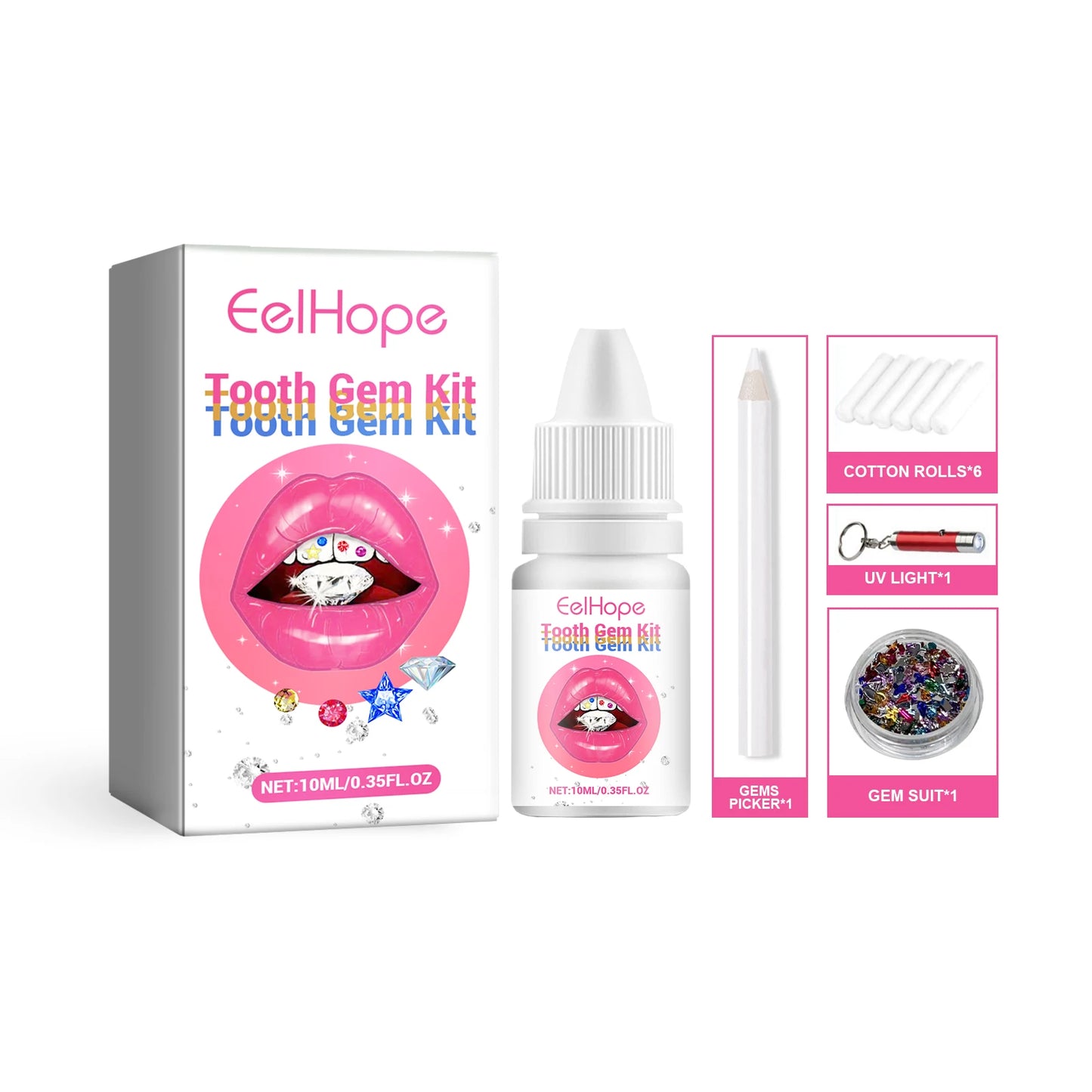 DIY Tooth Gem Kit | Trendy Self-Adhesive Tooth Jewelry