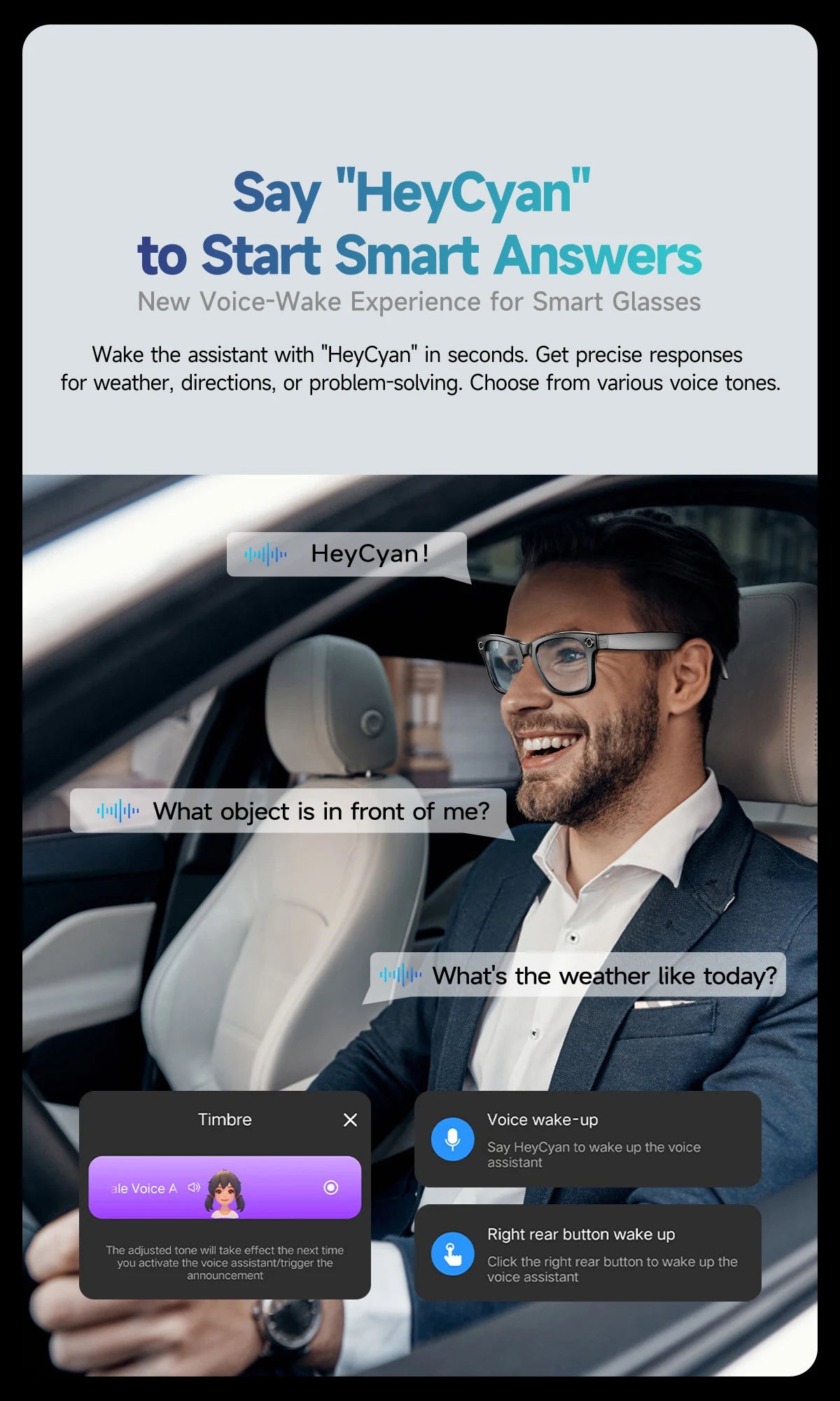 AI Smart Glasses with 13MP Camera & Language Translation