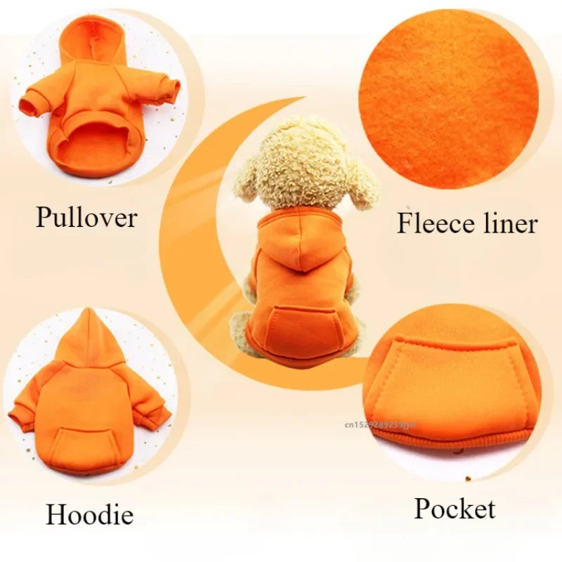 Sudaderas con capucha de algodón cálidas para mascotas | Ropa de invierno acogedora