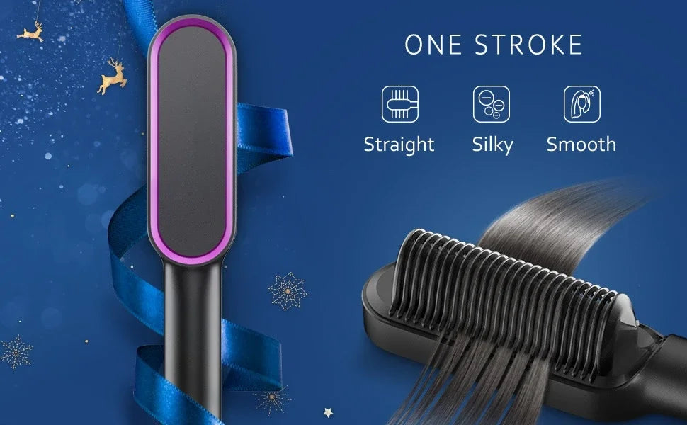 Adjustable Heat Hair Straightener Comb | Fast and Safe Styling