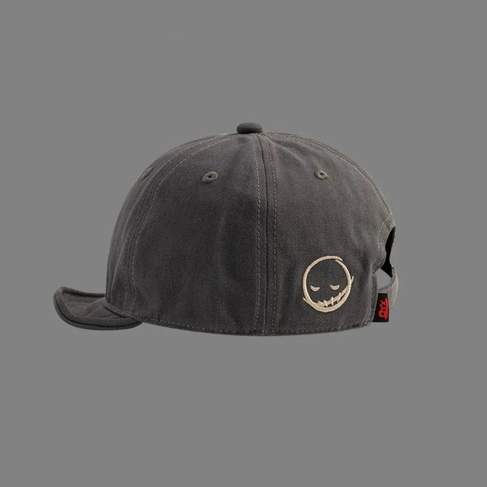 Solid Color Short Brim Baseball Cap | Adjustable Snapback Hat