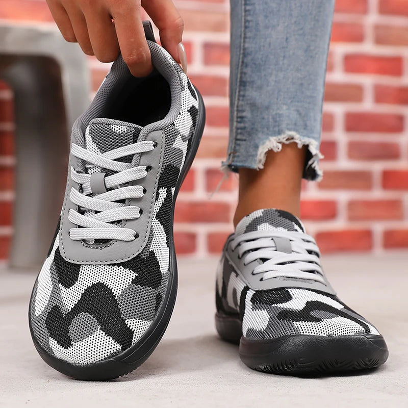 Breathable Mesh Women's Shoes | Comfortable Flat Bottom Sneakers