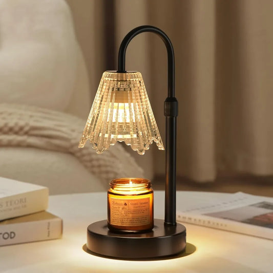 Electric Candle Warmer Lamp | Adjustable Gooseneck & Crystal Glass