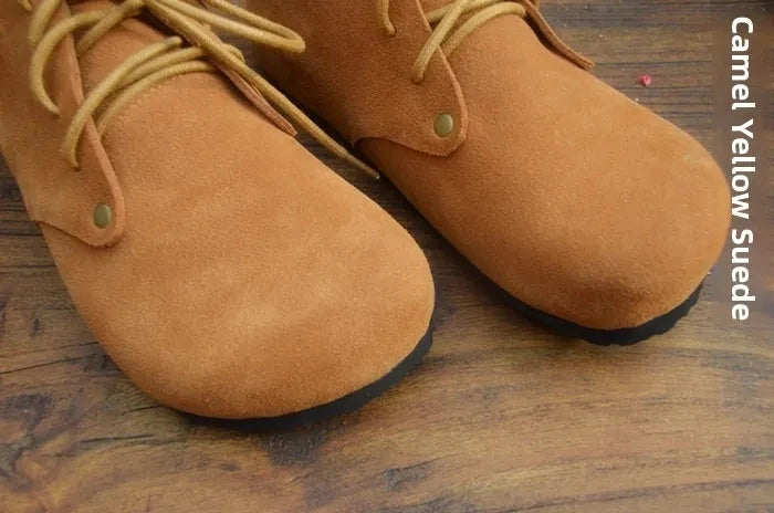 Handmade Genuine Leather High Top Women's Shoes | Stylish Casual Footwear