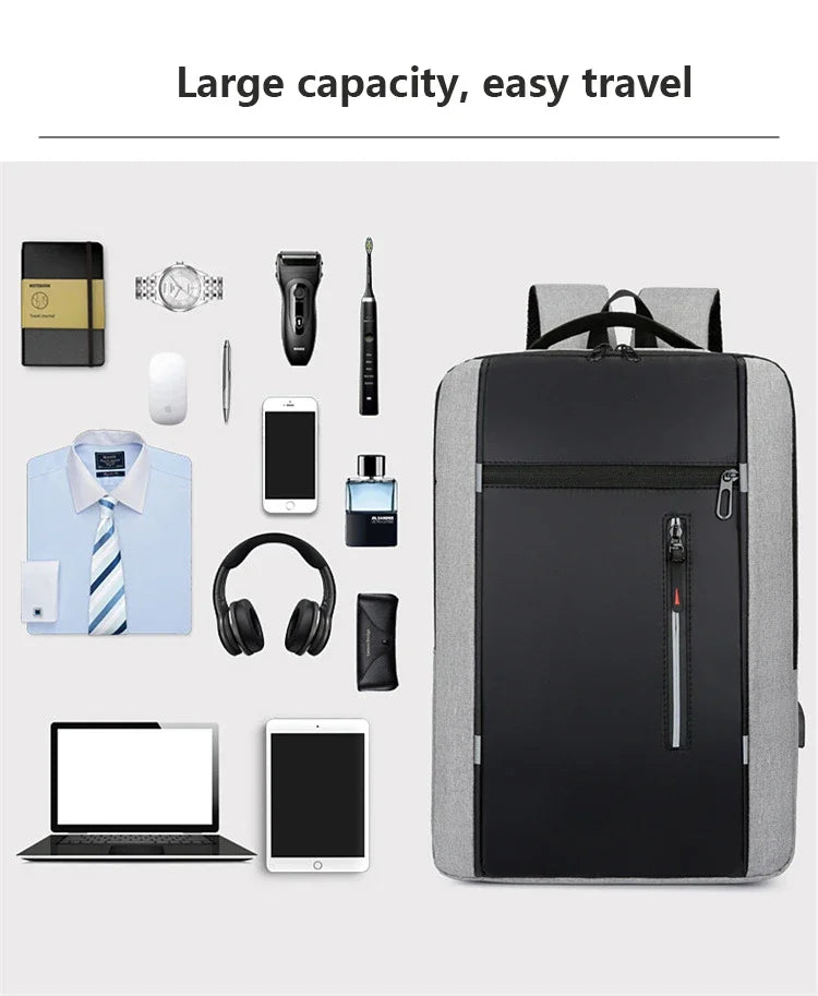Waterproof Business Laptop Backpack | High Capacity & USB Charger