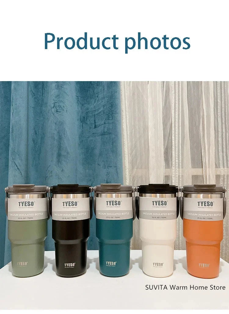 Large Capacity Stainless Steel Coffee Tumbler | Thermal Insulated Mug