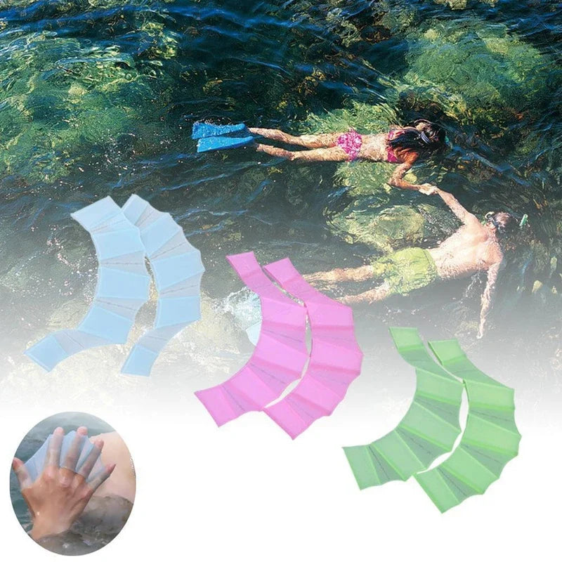 Summer Silicone Swimming Hand Fins | Enhance Your Swim Performance