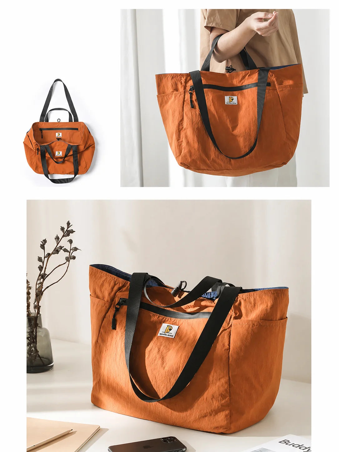 Reversible Large Capacity Travel Tote Bag | Foldable Duffle for All
