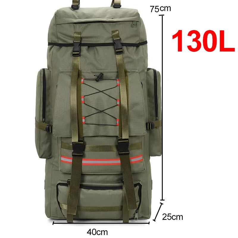 Large 130L Hiking Camping Backpack | Durable Outdoor Rucksack