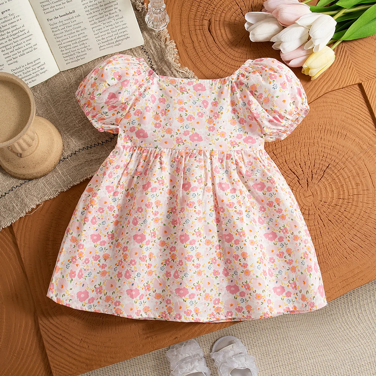 Adorable Summer Dresses for Girls | Cute Floral Bow Decoration