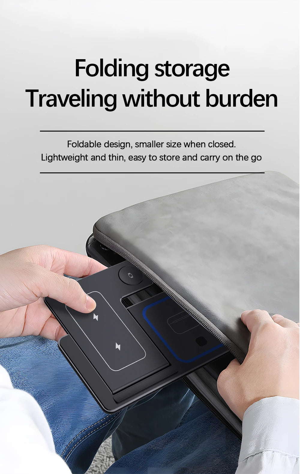 30W Foldable 3-in-1 Wireless Charging Station | Fast Qi Charger
