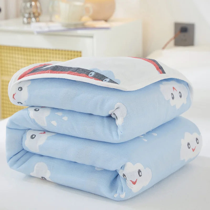 Breathable Summer Quilt | Multi-functional Cotton Towel Blanket